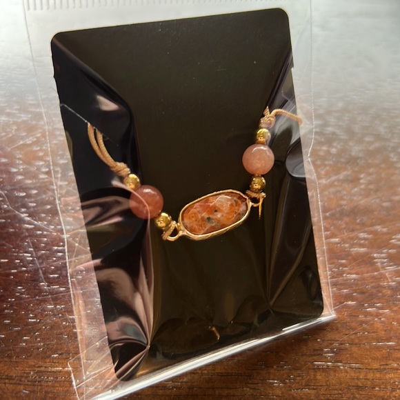 eye candy Jewelry Sunstone Affirmation Friendship Bracelet Orange